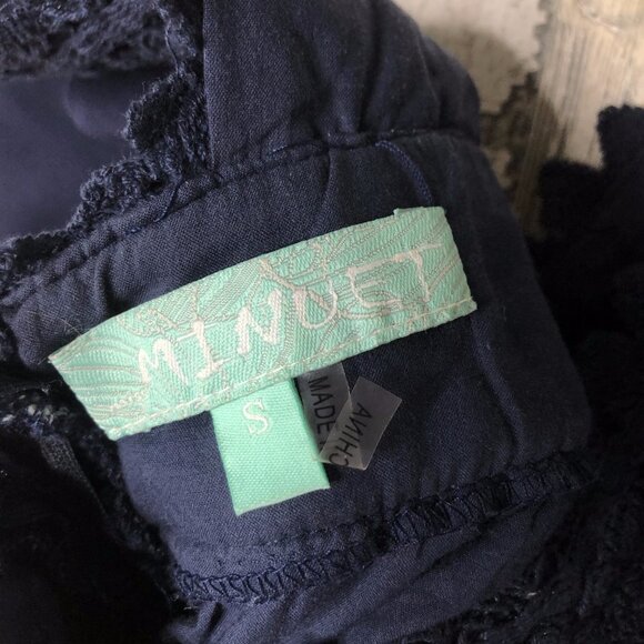 Minuet Womens Navy V Neck Sleeveless Mini Dress S - Picture 3 of 4